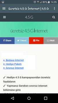 ücretsiz 4.5G internet screenshot 3