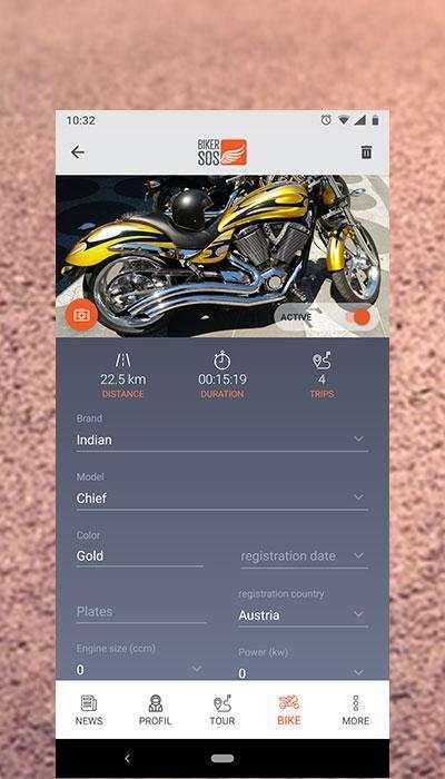 BikerSOS - Motorcycle Trip GPS Tracker & SOS screenshot 3