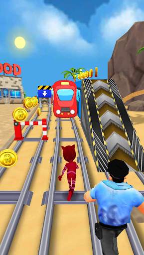 Subway Hero Masks :3D Adventure Run Blue Dash game screenshot 5