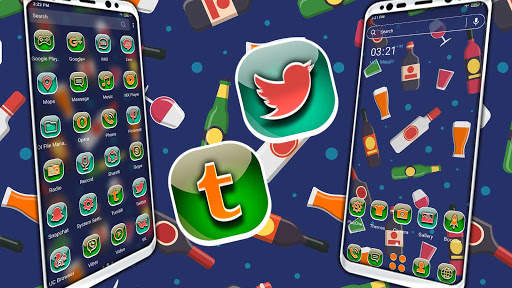 Bottle Pattern Launcher Theme screenshot 1