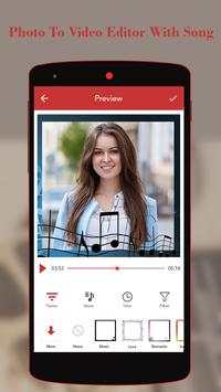 Photo To Video Editor With Song screenshot 1
