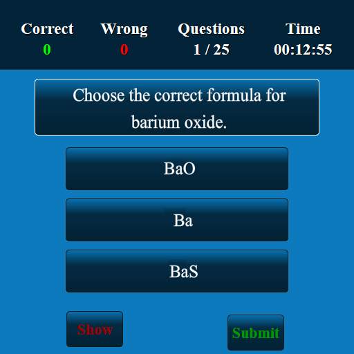 Chemistry Formula MCQ screenshot 2