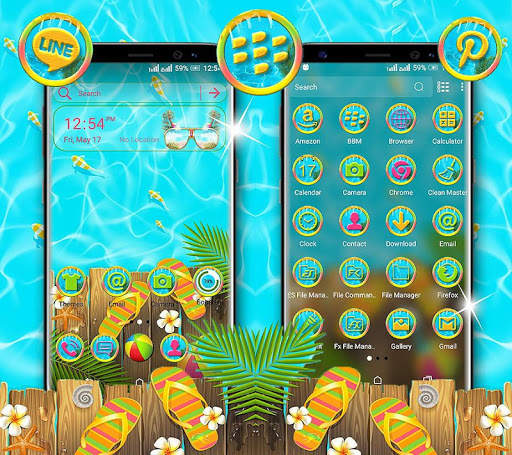 Cool Summer Launcher Theme screenshot 2