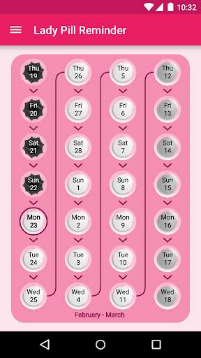Lady Pill Reminder screenshot 1