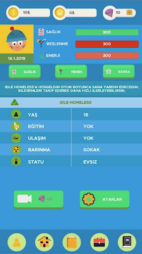 Idle Homeless - Life Simulator screenshot 1