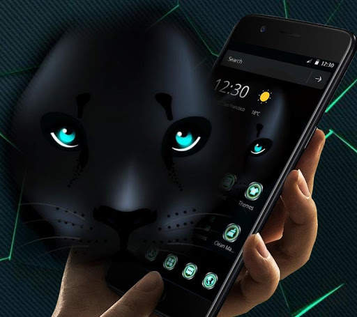 Black Tech Leopard Theme 1 تصوير الشاشة