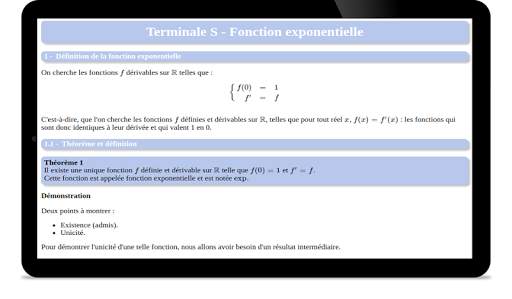Maths TS : Fonction exponentielle screenshot 7