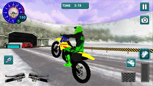 Snow Bike Motocross Racing - Mountain Driving screenshot 9