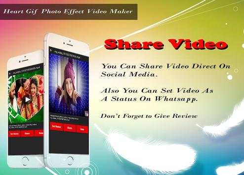 Heart Gif Photo Effect Video Maker With Music 2018 screenshot 6