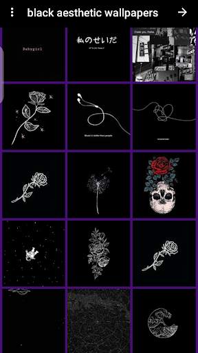 black aesthetic wallpapers screenshot 1