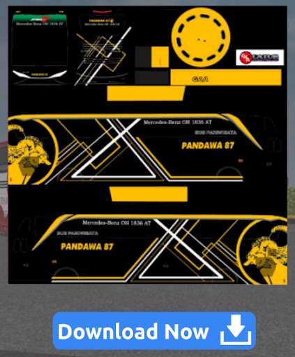 Livery Bussid SHD Pandawa screenshot 3