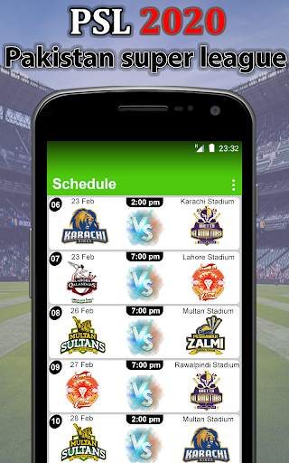 PSL-5 2020 Live Matches Schedule screenshot 3