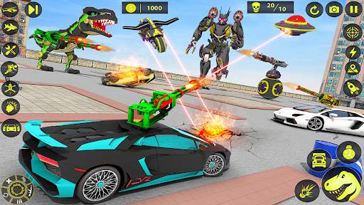 Dino Robot Car Transform Games screenshot 8