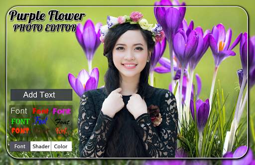 Purple Flower Photo Editor screenshot 2