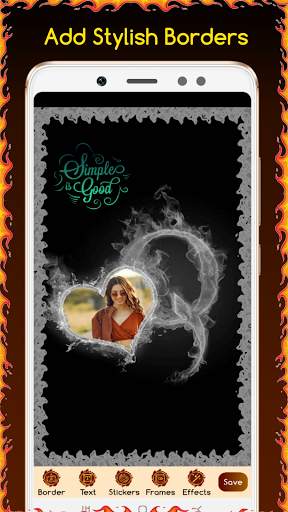 Fire Text Photo Frame - Smoke Text Photo Frame स्क्रीनशॉट 3