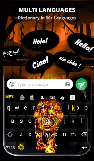 Fire Wallpaper and Keyboard - Fire Lion screenshot 4