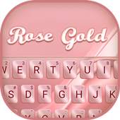 Rose Gold Silk Keyboard Theme 10001020