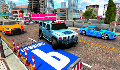 Simulator Parking Spooky Jeep Polis Baru Permainan screenshot 4