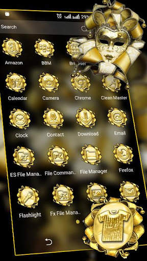 Golden Carnival Mask Theme screenshot 2