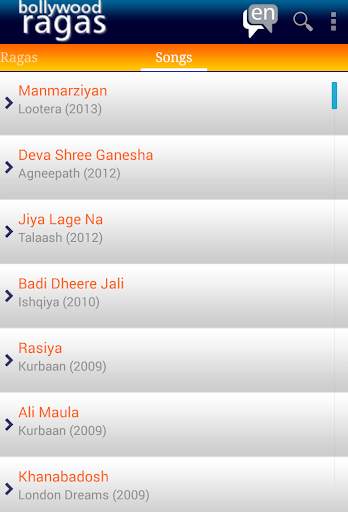 Bollywood Ragas screenshot 5
