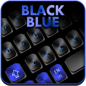 Schwarz-blaue Tastatur icon