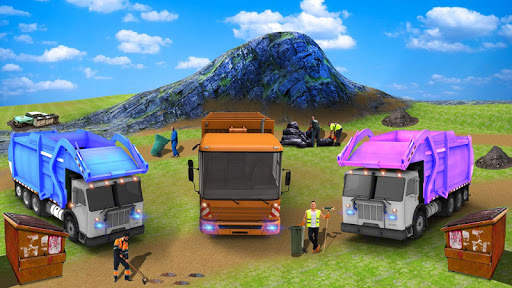 City Flying Garbage Truck driving simulator Game screenshot 1