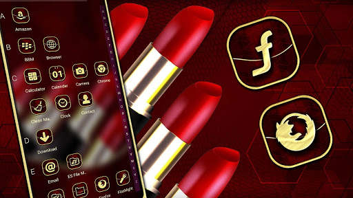 Red Lipstick Theme Launcher screenshot 5