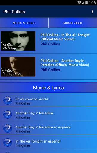 Phil Collins Songs screenshot 1