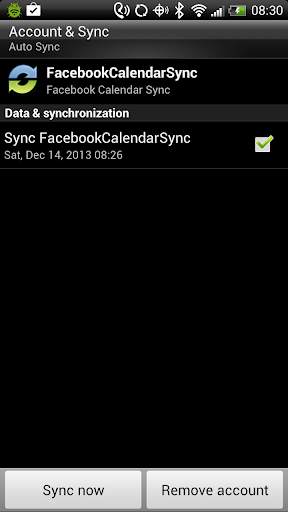 Calendar Sync for Facebook screenshot 1