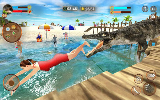 Crocodile Simulator Attack Game 3D screenshot 1