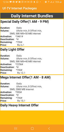 Uphone Sim Packages 2022 screenshot 2