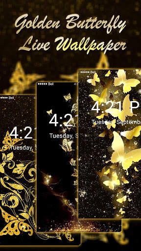 Gold Butterfly APUS Live Wallpaper screenshot 3