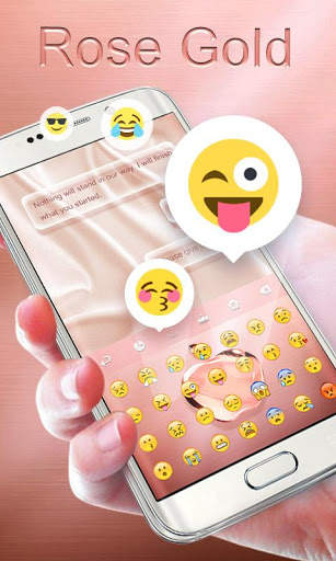 Rose Gold GO Keyboard Theme screenshot 4