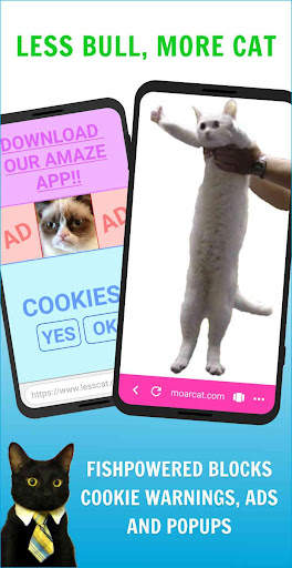 Fishpowered browser - less bull, more cat screenshot 2
