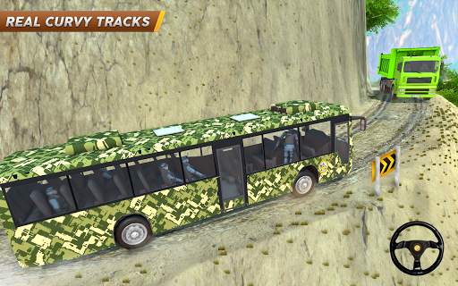 Army Coach Bus Hill Driving 3D screenshot 2