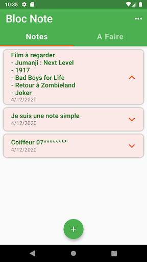 Bloc Note screenshot 1