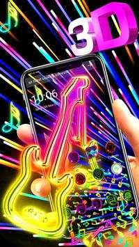 Neon Guitar 3D Gravity Theme🎸 screenshot 1