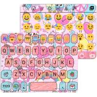 Pink Pop Emoji Keyboard Wallpaper
