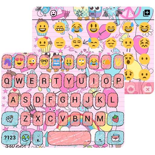 Pink Pop Emoji Keyboard Wallpaper 1.1.1