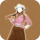 Cowgirl Montage Photo logo