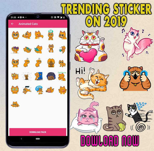 Cute Cat Sticker 2020 WAStickerApps for WhatsApp screenshot 3