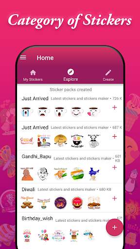 Latest stickers and stickers maker screenshot 1