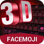 3D Neon Red Technology Keyboard Theme for WhatsApp v1.0