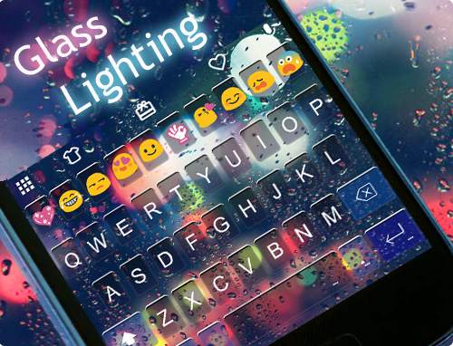Glass Lighting Emoji Keyboard screenshot 5