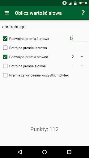 Pomocnik Scrabble - offline screenshot 3