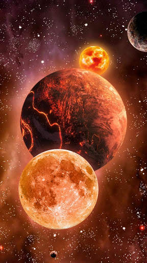 3D Flame doom planet live wallpaper screenshot 4