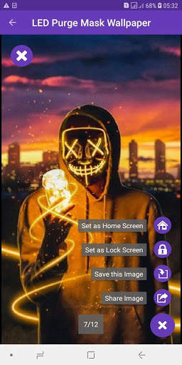 Full HD LED Purge Mask Wallpaper screenshot 8
