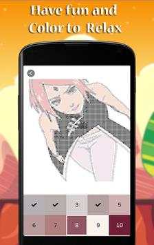 Naruto Color By Number : Pixel Art screenshot 5