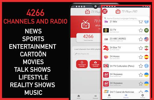 TV Player PRO - FREE 4266  TV LIVE CHANNELS screenshot 2