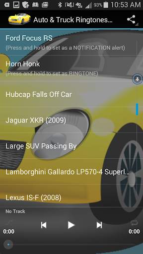 Auto & Truck Ringtones Sounds screenshot 4